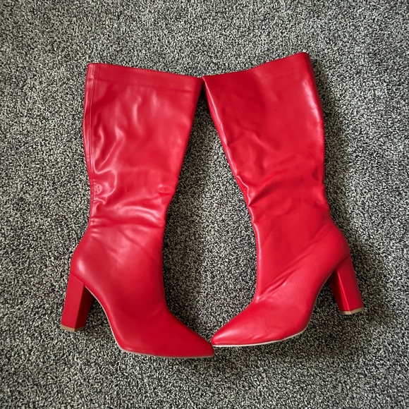 SHEIN Shoes - Tall Red Boots